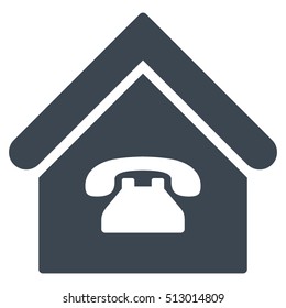 Phone Station vector icon. Flat smooth blue symbol. Pictogram is isolated on a white background. Designed for web and software interfaces.