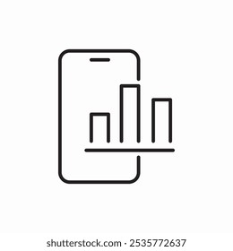 Telefonstatistiken-Symbol, Zeichen Vektor