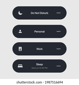 phone status screen user interface vector illustration