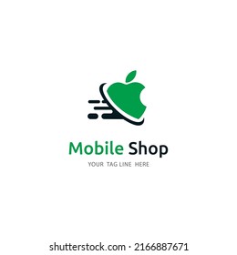 Diseño del logotipo de la tienda de teléfonos. 100% de diseño vectorial.