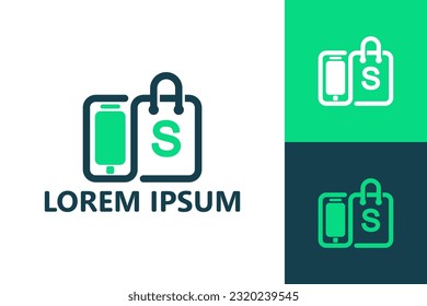 Phone store logo template design vector