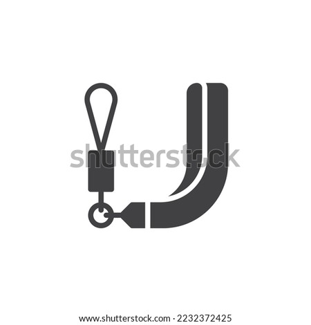 Phone strap vector icon. filled flat sign for mobile concept and web design. Wrist strap glyph icon. Symbol, logo illustration. Vector graphics Stockfoto © 