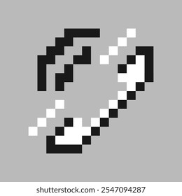 Telefon im Stil der Pixelkunst. Vektorgrafik