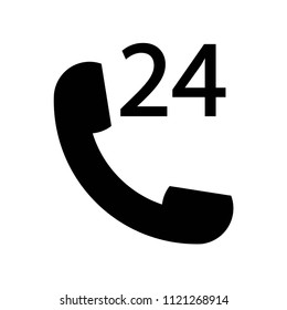 Phone support 24 hours icon vector icon. Simple element illustration. Phone support 24 hours symbol design. Can be used for web and mobile.