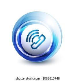 Phone support call center button, web icon design