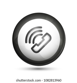Phone support call center button, web icon design