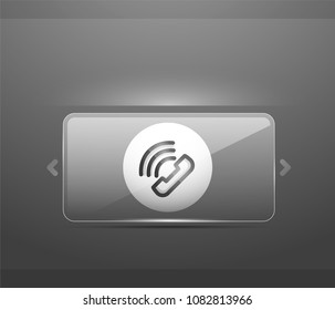 Phone support call center button, web icon design