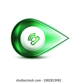 Phone support call center button, web icon design