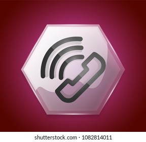Phone support call center button, web icon design