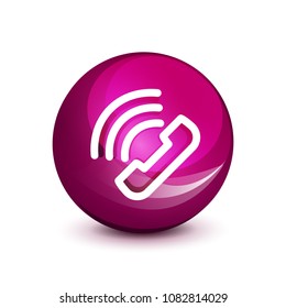Phone support call center button, web icon design