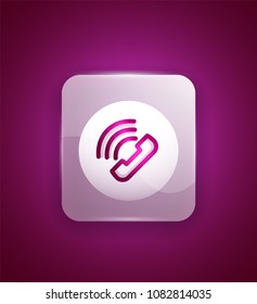 Telefon-Support-Call-Center-Schaltfläche, Web-Icon-Design