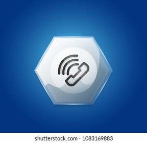 Phone support call center button, web icon design