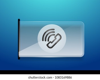 Phone support call center button, web icon design