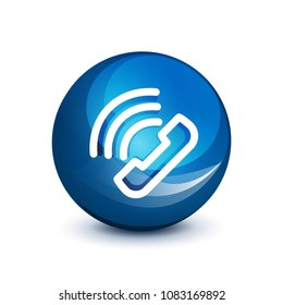 Phone support call center button, web icon design