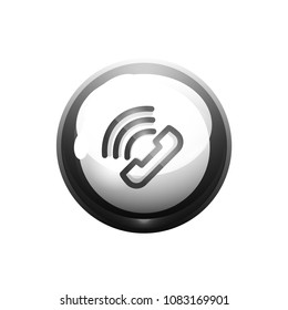 Phone support call center button, web icon design
