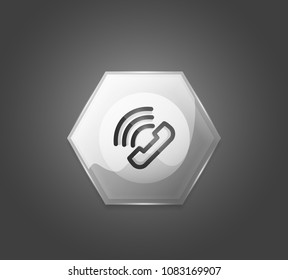 Phone support call center button, web icon design