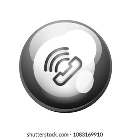 botón Centro de llamadas de asistencia telefónica, diseño de iconos web