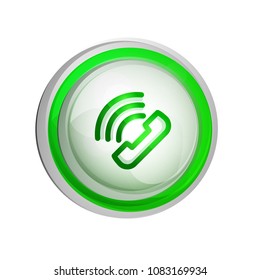 Phone support call center button, web icon design