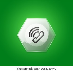 Phone support call center button, web icon design
