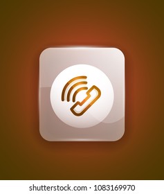 botón Centro de llamadas de asistencia telefónica, diseño de iconos web