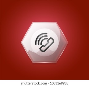 Telefon-Support-Call-Center-Schaltfläche, Web-Icon-Design