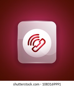 Telefon-Support-Call-Center-Schaltfläche, Web-Icon-Design