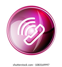 Phone support call center button, web icon design