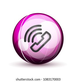Phone support call center button, web icon design