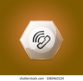 Phone support call center button, web icon design