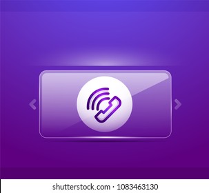 Phone support call center button, web icon design