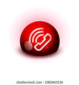Botão de call center de suporte telefônico, design de ícone da Web