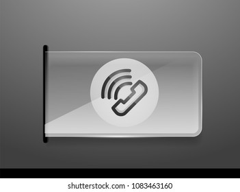 Phone support call center button, web icon design