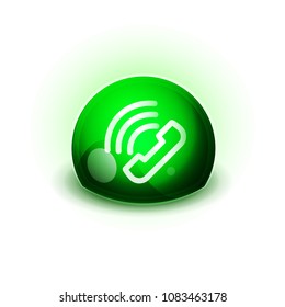 Telefon-Support-Call-Center-Schaltfläche, Web-Icon-Design