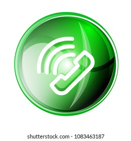 Phone support call center button, web icon design