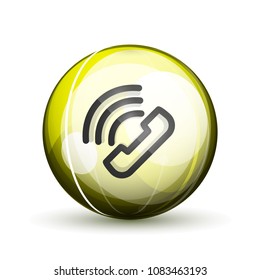 Phone support call center button, web icon design