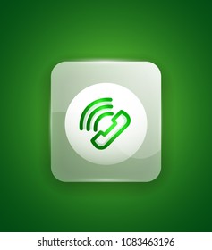 Phone support call center button, web icon design