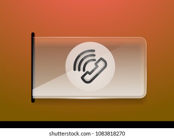 Phone support call center button, web icon design