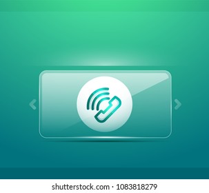 Phone support call center button, web icon design