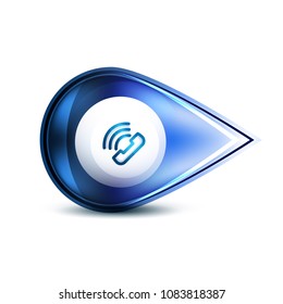 Phone support call center button, web icon design