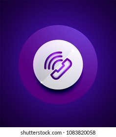 Phone support call center button, web icon design