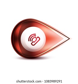 Phone support call center button, web icon design