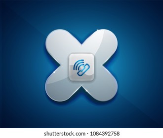 Phone support call center button, web icon design