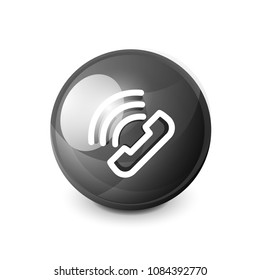 Phone support call center button, web icon design