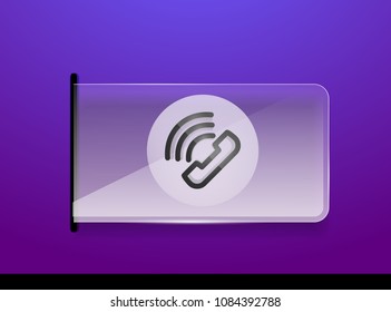 Phone support call center button, web icon design