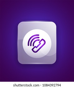 Telefon-Support-Call-Center-Schaltfläche, Web-Icon-Design