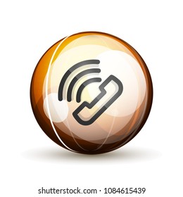 Phone support call center button, web icon design