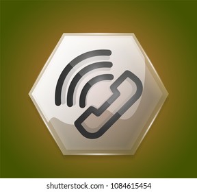 Phone support call center button, web icon design