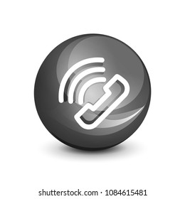 Phone support call center button, web icon design