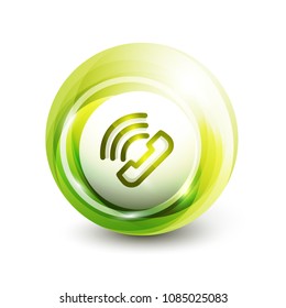 Phone support call center button, web icon design