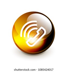 Phone support call center button, web icon design